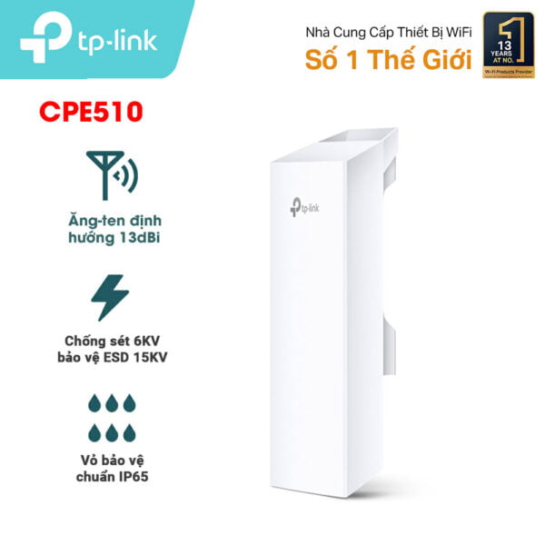 Bộ bắn điểm Wifi ngoài trời 13dBi TP-Link CPE510