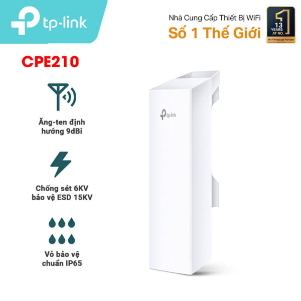 Bộ bắn điểm Wifi ngoài trời 9dBi TP-Link CPE210