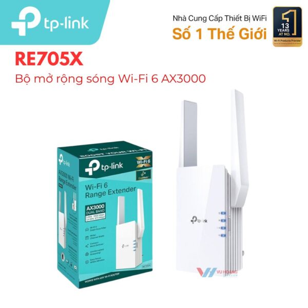 Bộ mở rộng sóng Wi-Fi 6 AX3000 TP-LINK RE705X