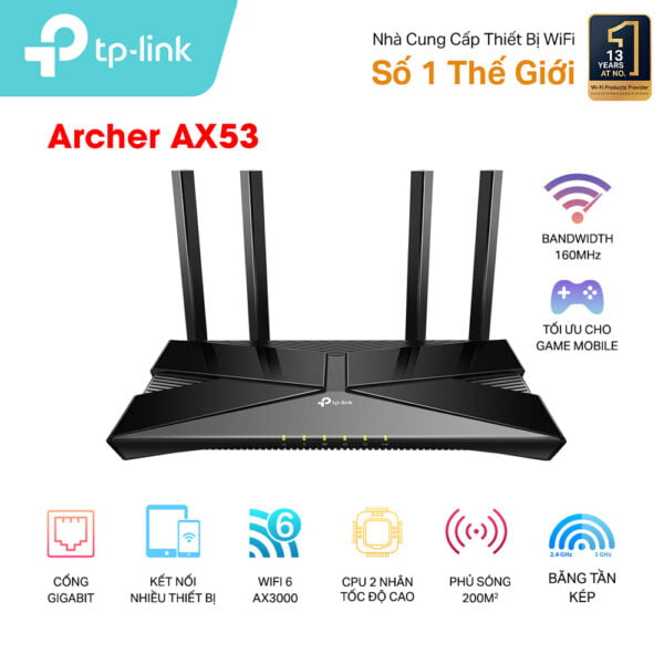 Bộ phát Wifi 6 AX3000 TP-LINK Archer AX53