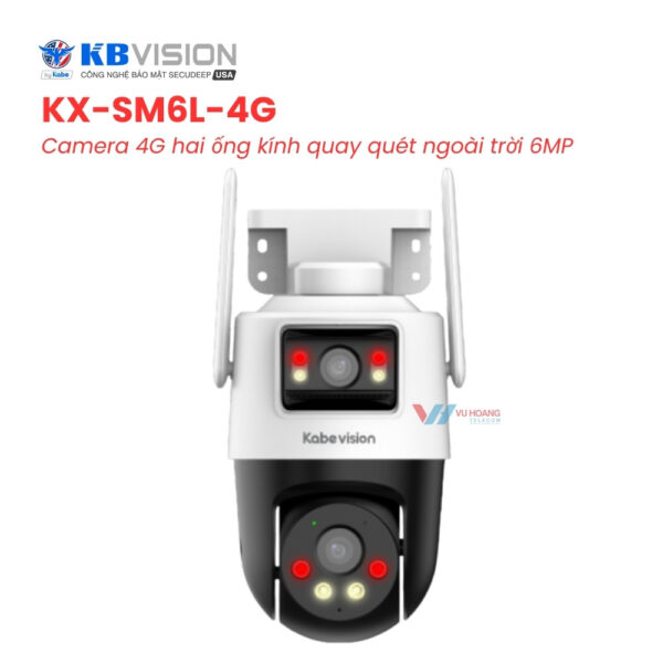 Camera 4G hai ống kính 6MP KBVISION KX-SM6L-4G