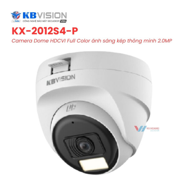 Camera Dome HDCVI Full Color ánh sáng kép 2MP KBVISION KX-2012S4-P