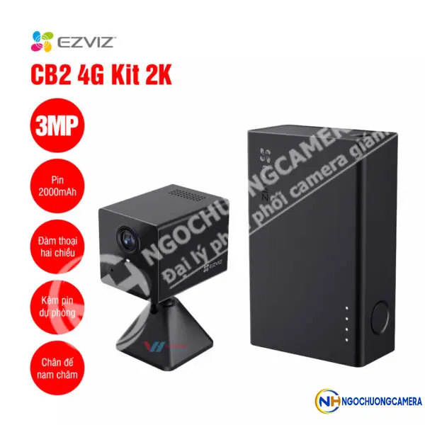 Camera dùng pin EZVIZ CB2 4G Kit 2K