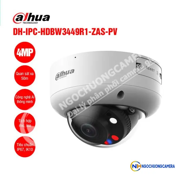 Camera IP 4MP DAHUA DH-IPC-HDBW3449R1-ZAS-PV