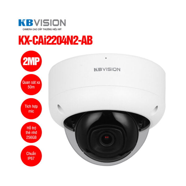 Camera IP Dome 2MP KBVISION KX-CAi2204N2-AB