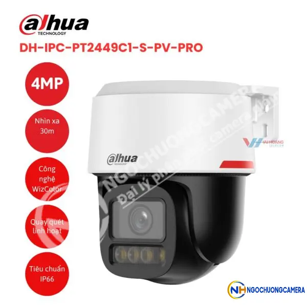 Camera IP PT 4MP DAHUA DH-IPC-PT2449C1-S-PV-PRO