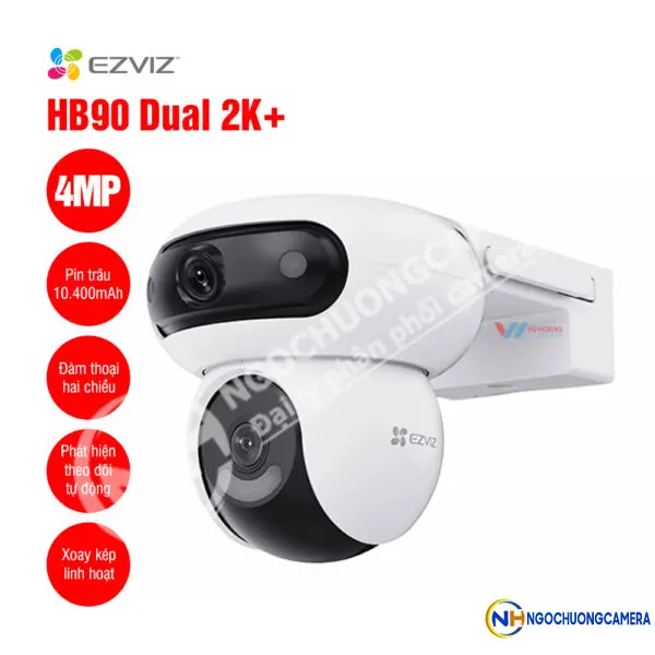 Camera pin sạc EZVIZ HB90 Dual 2K+
