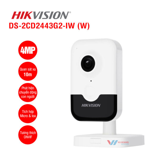 Camera Wifi 4MP HIKVISION DS-2CD2443G2-IW (W)