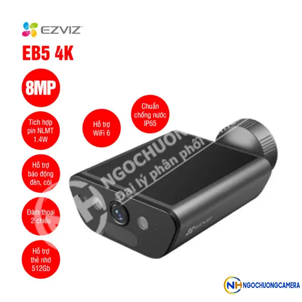 Camera Wifi dùng pin EZVIZ EB5 4K 8MP