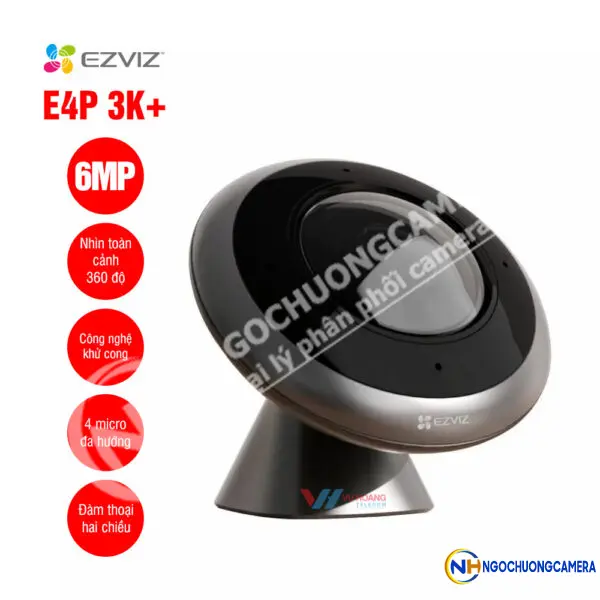 Camera Wifi mắt cá trong nhà EZVIZ E4P 3K (3K+)