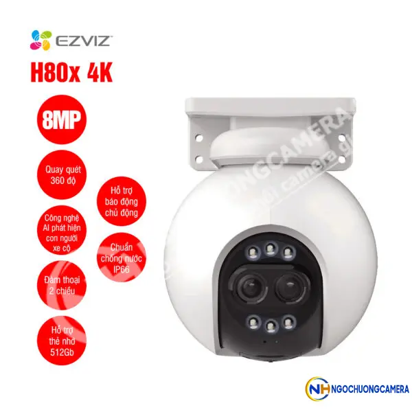 Camera WiFi quay quét EZVIZ H80x (8MP+2MP)