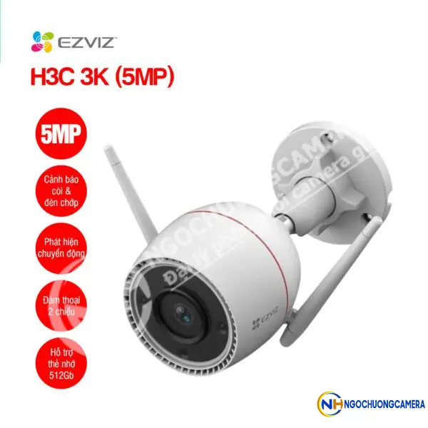 Camera WiFi thông minh 5MP EZVIZ H3C 3K