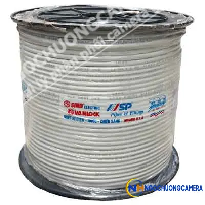 Cáp đồng trục Sino RG6 (5C-FB) lõi CCS 80 sợi màu trắng 305m