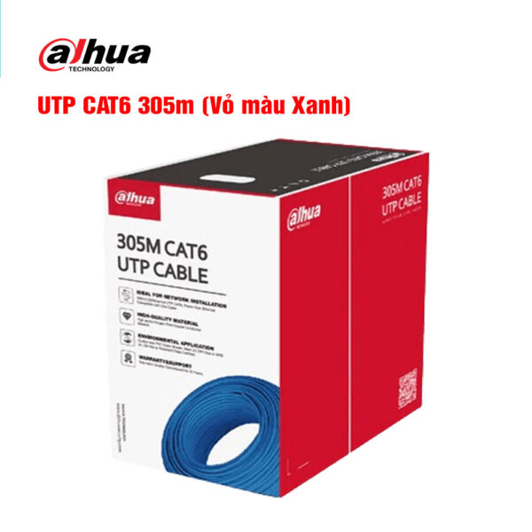 Cáp mạng UTP CAT.6 305m DAHUA DH-PFM920I-6UN1-C (Vỏ màu Xanh)