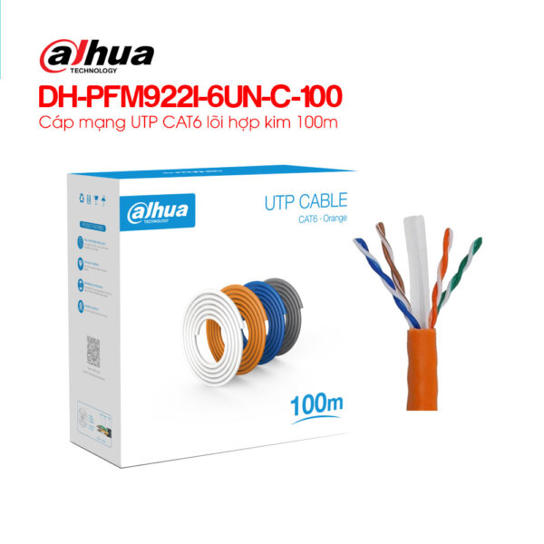 Cáp mạng UTP CAT.6 lõi hợp kim 100m DAHUA DH-PFM922I-6UN-C-100