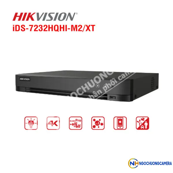 Đầu ghi 32 kênh Turbo ACUSENSE Hikvision iDS-7232HQHI-M2/XT