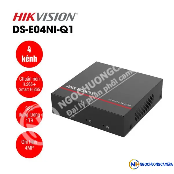Đầu ghi IP 4 kênh tích hợp ổ cứng SSD Hikvision DS-E04NI-Q1