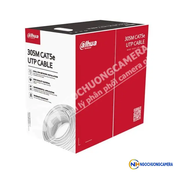 Dây cáp mạng UTP CAT.5E 305m DAHUA DH-PFM920I-5EUN-m (Vỏ màu Xám)