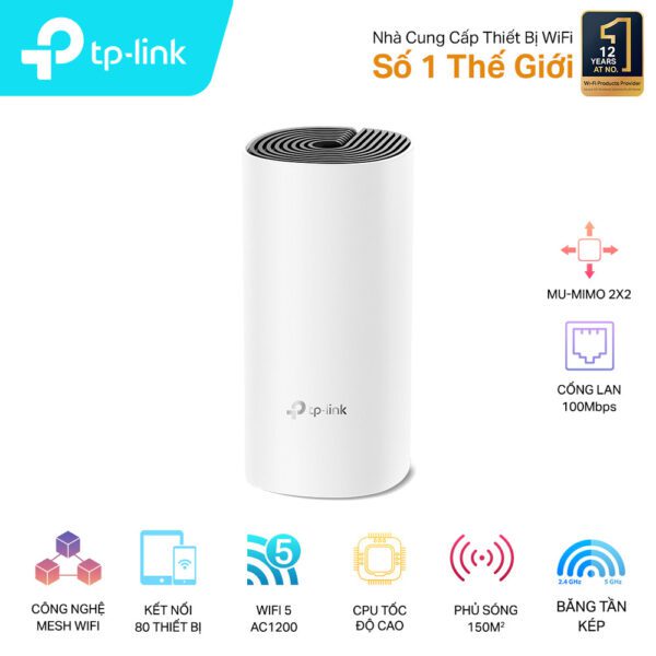 Hệ thống Wi-Fi Mesh cho Gia đình AC1200 TP-LINK Deco M4(1-pack)