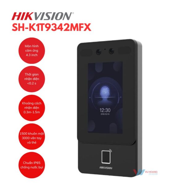 Máy chấm công khuôn mặt HIKVISION SH-K1T9342MFX