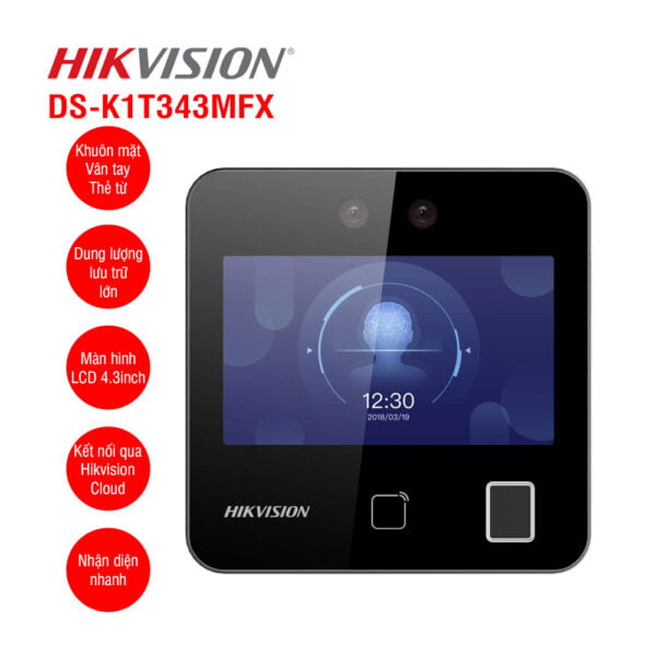 Máy chấm công nhận diện khuôn mặt HIKVISION DS-K1T343MFX