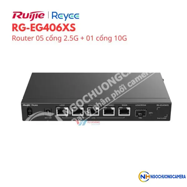 Router 05 cổng 2.5G + 01 cổng 10G Reeye RG-EG406XS