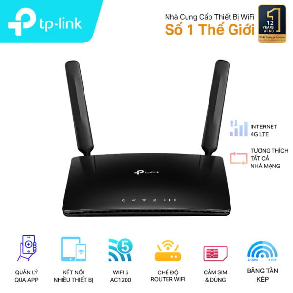 Router Wi-Fi 4G LTE Tốc Độ 300 Mbps TP-LINK MR6400