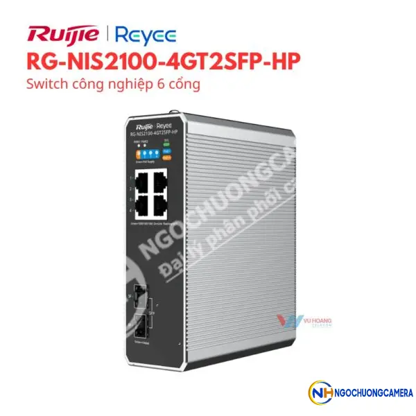 Switch công nghiệp 6 cổng Reyee RG-NIS2100-4GT2SFP-HP