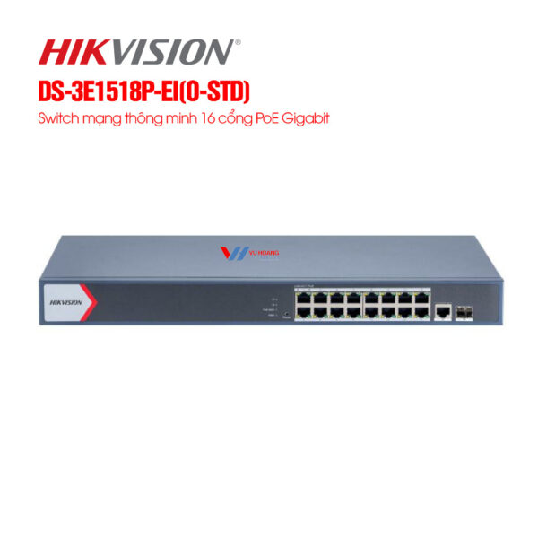 Switch PoE 16 cổng Hikvision DS-3E1518P-EI(O-STD)