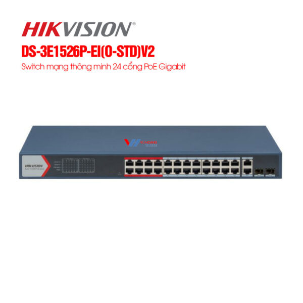 Switch PoE 24 cổng Hikvision DS-3E1526P-EI(O-STD)V2