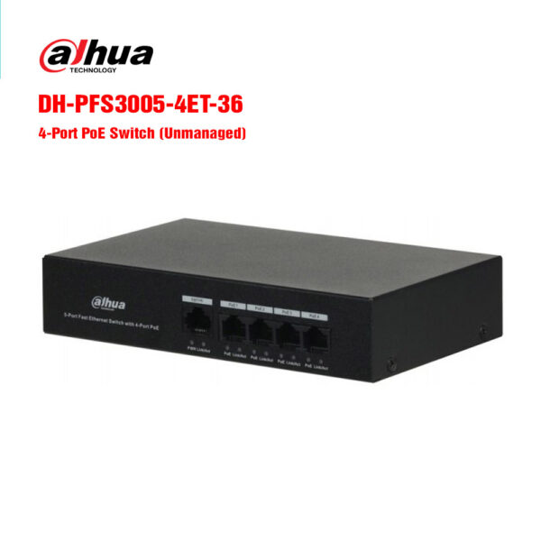 Switch POE 4 cổng DAHUA DH-PFS3005-4ET-36
