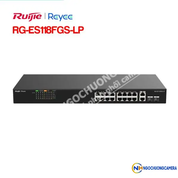 Unmanaged switch 16 cổng PoE RUIJIE REEYE RG-ES118FGS-LP